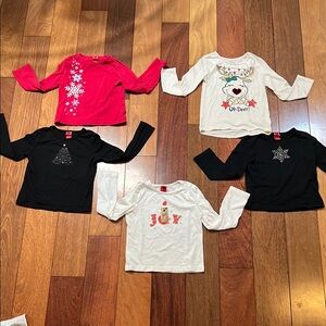 Red & White Long Sleeve Tees